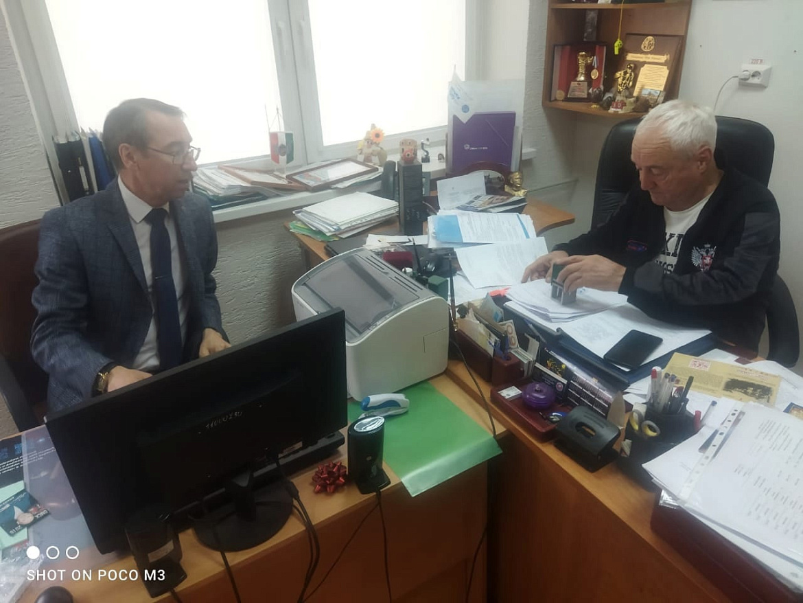 Провели рабочую встречу с руководителем регионального отделения Российского студенческого спортивного союза Петром Галкиным.