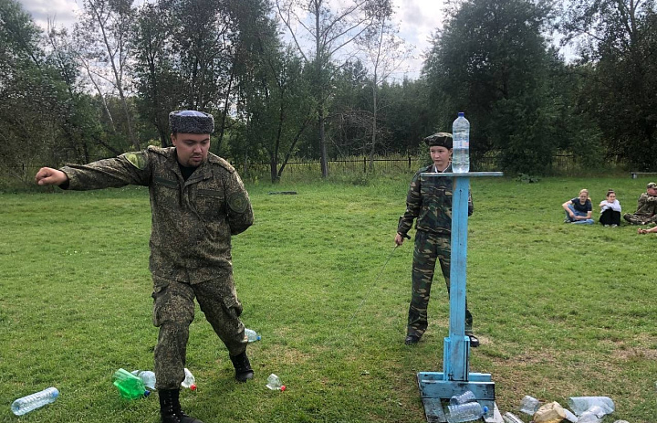 Мастер-класс по рубке шашкой для кадетов Аргаяшской школы